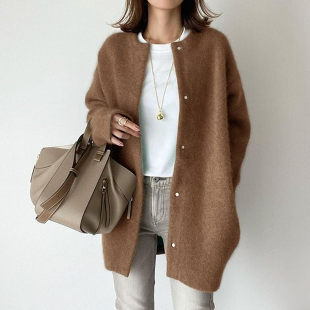 Langer Cardigan mit Knopfleiste – Produktansicht 14