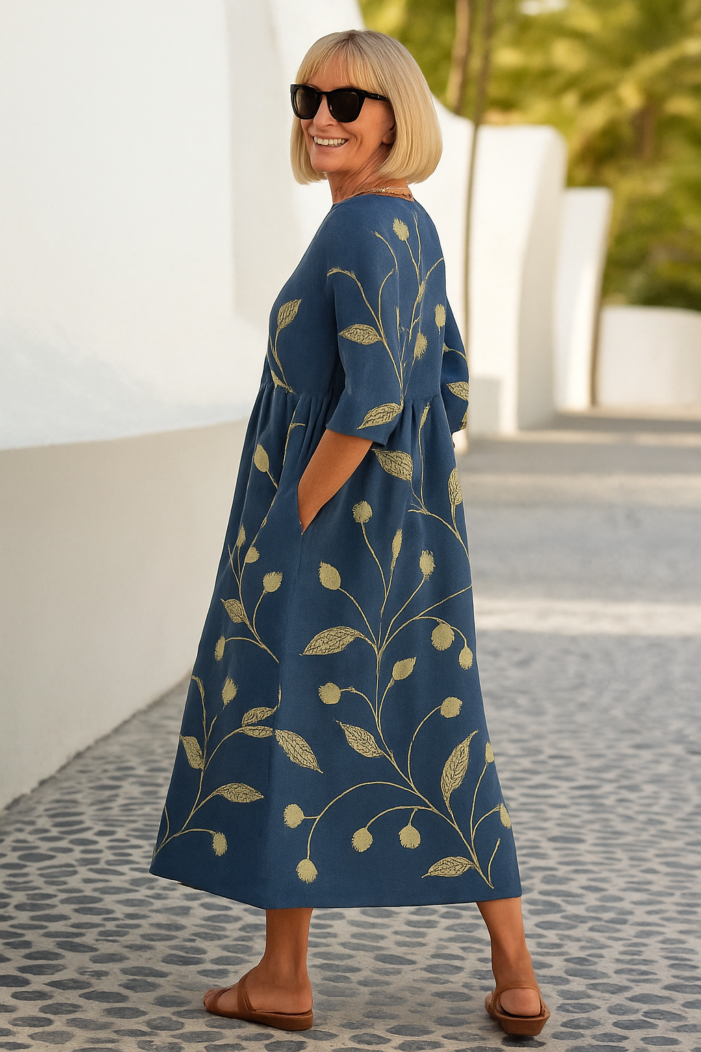 Bequemes Midikleid mit entspannter Passform – Produktansicht 2