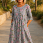 Bequemes Midikleid mit entspannter Passform – Produktansicht 7