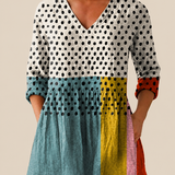 Weit fallende Longbluse mit auffälligem Dessin – Produktansicht 1