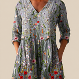 Lange Bluse mit ausdrucksstarkem Musterdruck – Produktansicht 1