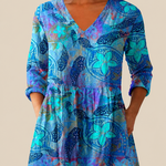 Lange Bluse mit auffälligem Muster – Produktansicht 1