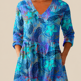 Lange Bluse mit auffälligem Muster – Produktansicht 1