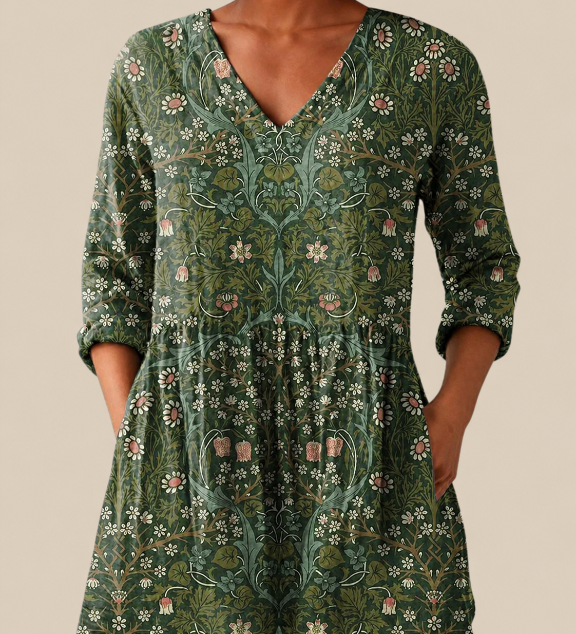 Lange Bluse mit ausdrucksstarkem Musterdruck – Produktansicht 1
