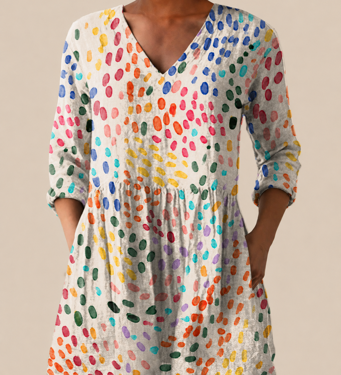 Lange Bluse mit auffälligem Muster – Produktansicht 1