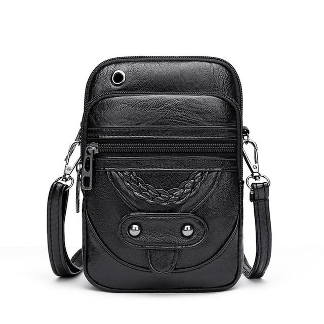 Strukturierte Handtasche aus Leder – Produktansicht 3