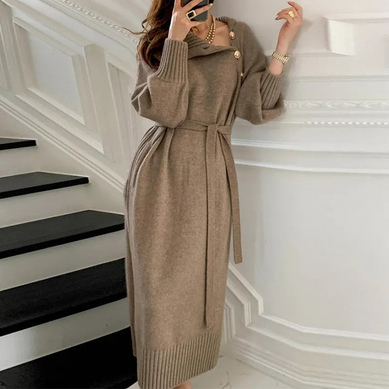 Bequemes Wickelkleid aus weichem Material – Produktansicht 5