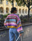 Weiche offene Strickjacke mit Farbakzenten – Produktansicht 2