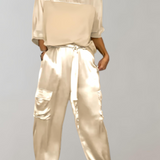 Bequemes zweiteiliges Loungewear-Set mit praktischen Taschen – Produktansicht 5