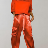 Bequemes zweiteiliges Loungewear-Set mit praktischen Taschen – Produktansicht 11