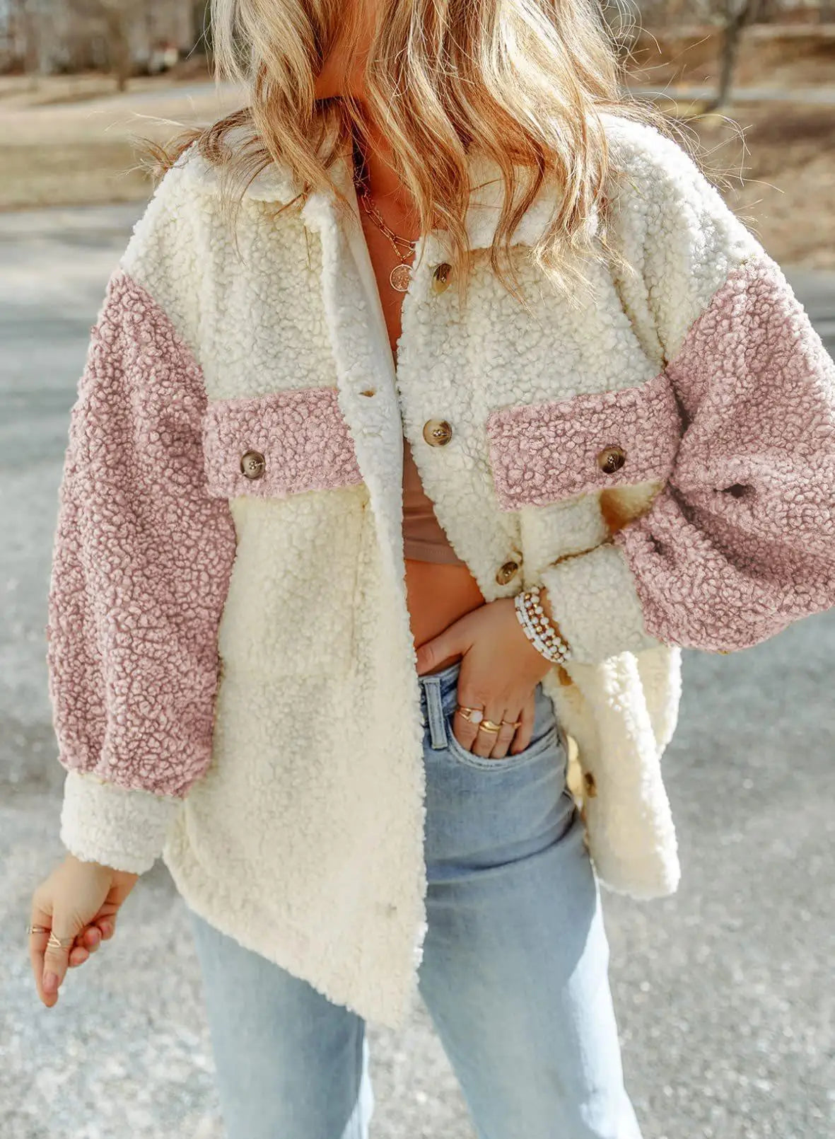 zeitgenössische Sherpa-Jacke – Produktansicht 5