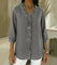 Denimbluse mit V-Ausschnitt und Volants – Produktansicht 6