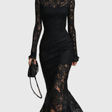 Elegantes Maxikleid mit Spitzenrock – Produktansicht 1