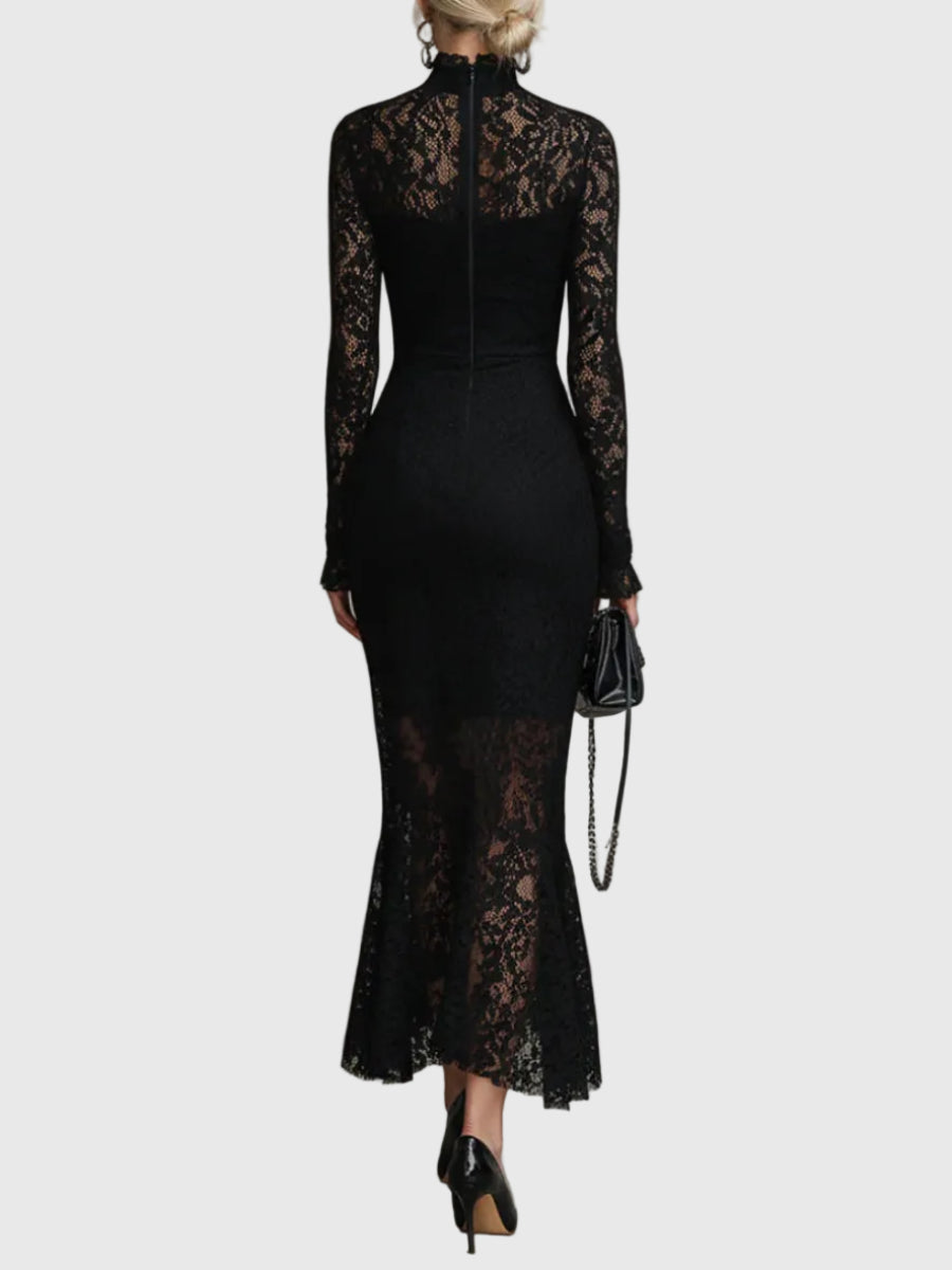 Elegantes Maxikleid mit Spitzenrock – Produktansicht 2