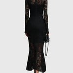 Elegantes Maxikleid mit Spitzenrock – Produktansicht 2