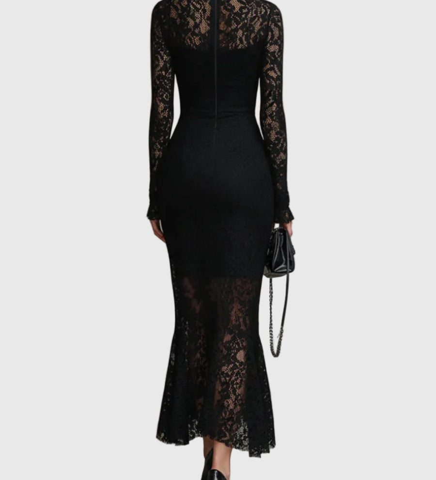 Elegantes Maxikleid mit Spitzenrock – Produktansicht 2