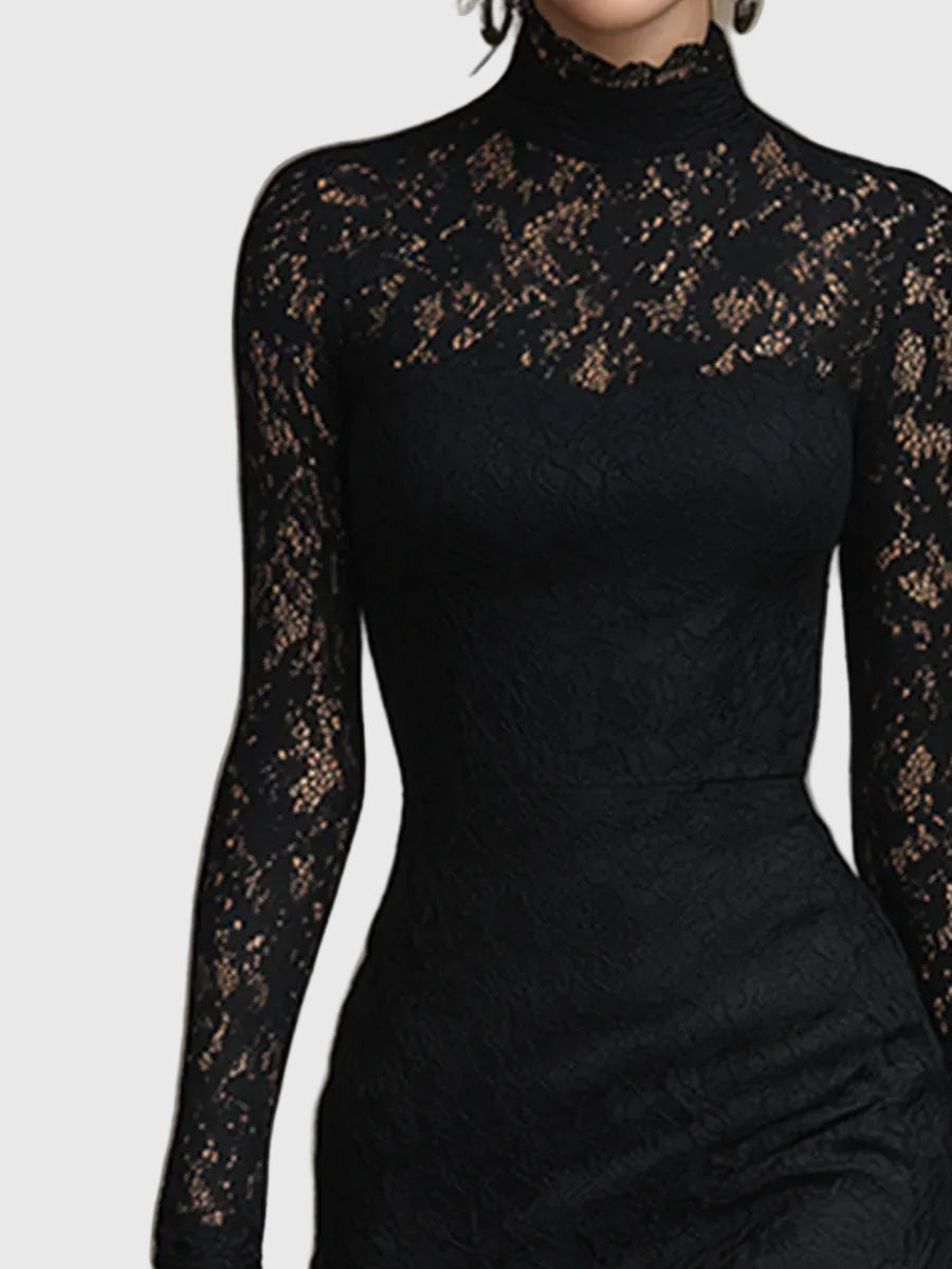 Elegantes Maxikleid mit Spitzenrock – Produktansicht 3