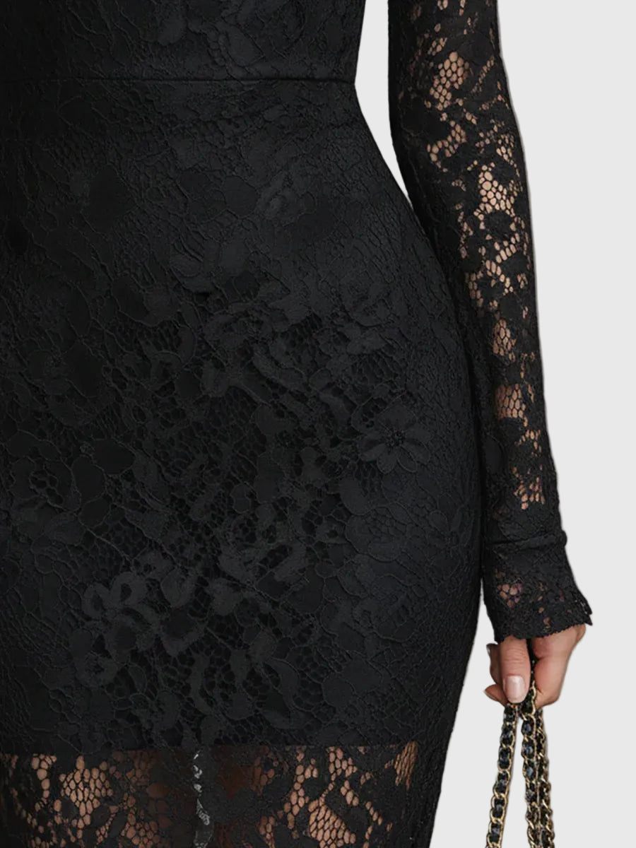 Elegantes Maxikleid mit Spitzenrock – Produktansicht 4