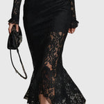 Elegantes Maxikleid mit Spitzenrock – Produktansicht 5