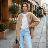 Langer Cardigan mit Knopfleiste – Produktansicht 1
