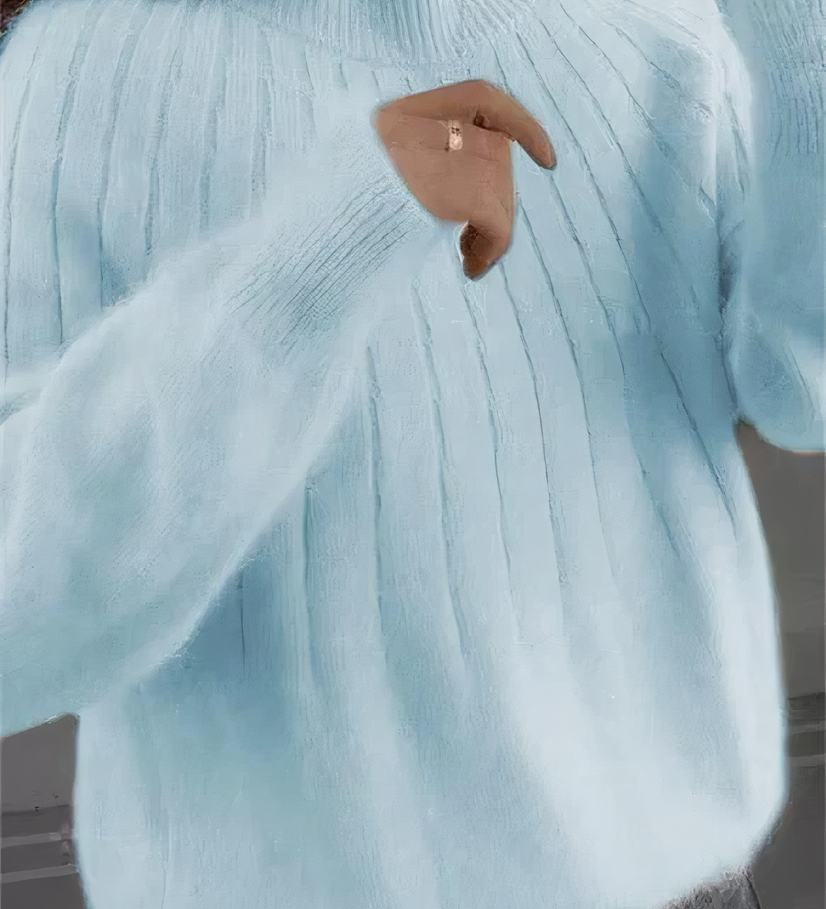 Kuscheliger Winterpullover mit Rundhalsausschnitt – Produktansicht 1