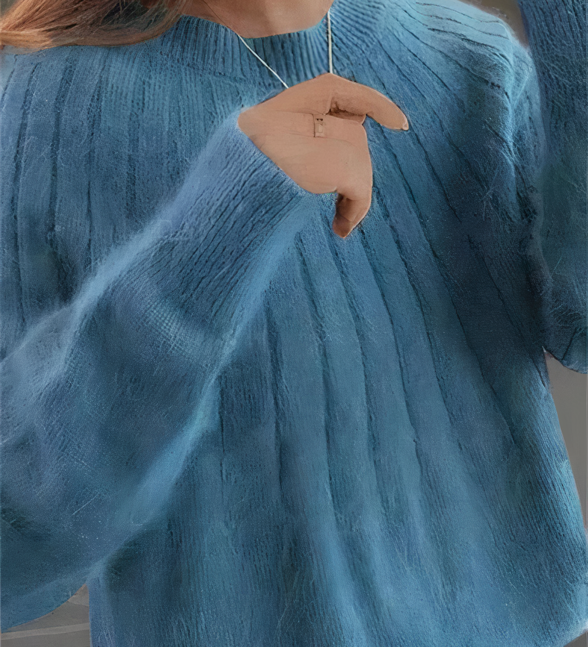 Kuscheliger Winterpullover mit Rundhalsausschnitt – Produktansicht 4