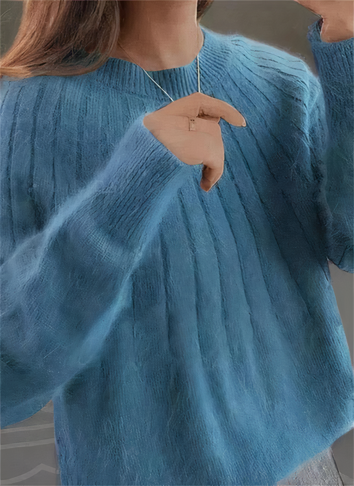 Kuscheliger Winterpullover mit Rundhalsausschnitt – Produktansicht 4