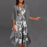 Elegantes zweiteiliges Ensemble mit Kleid – Produktansicht 3