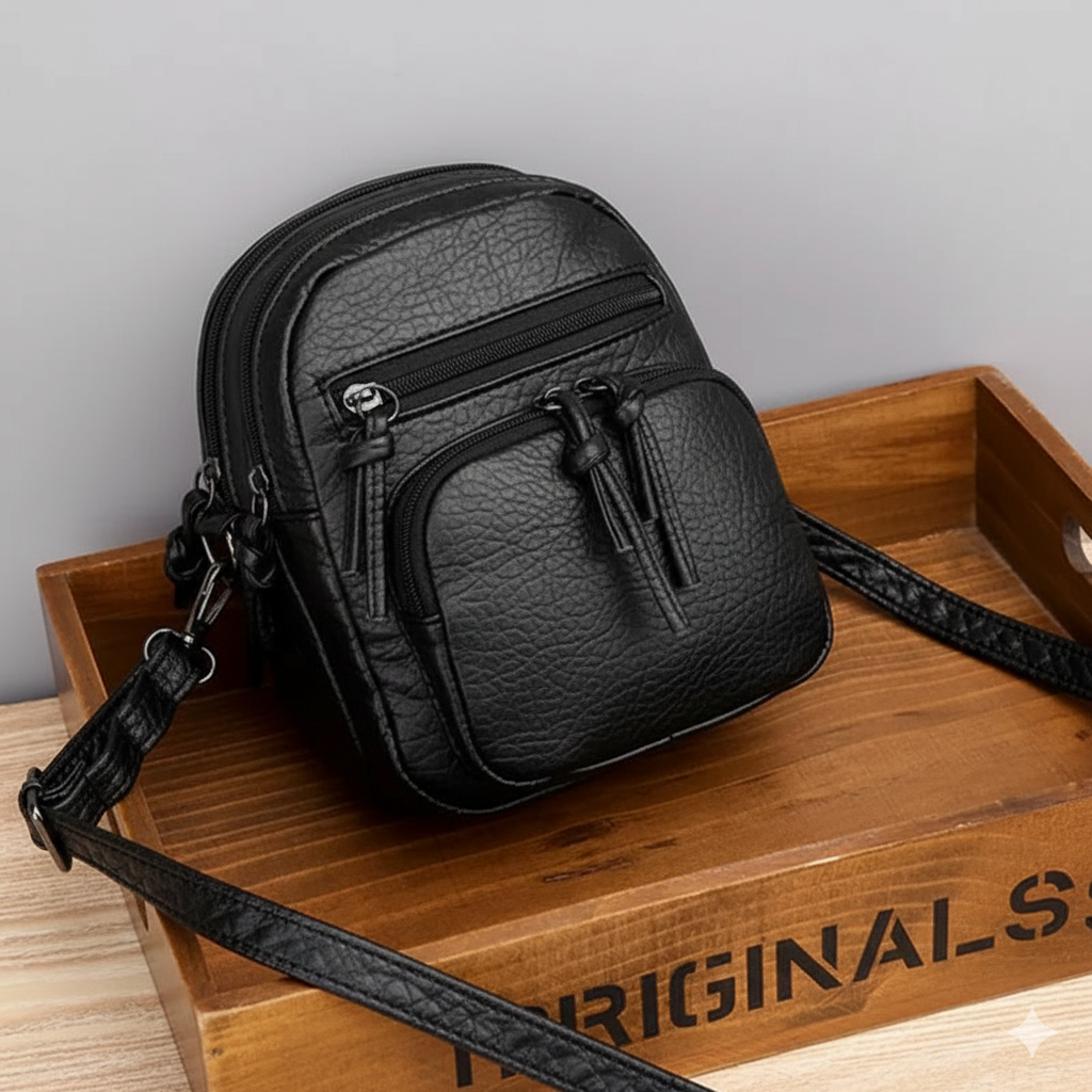 Elegante Ledertasche in schlichter Optik – Produktansicht 2