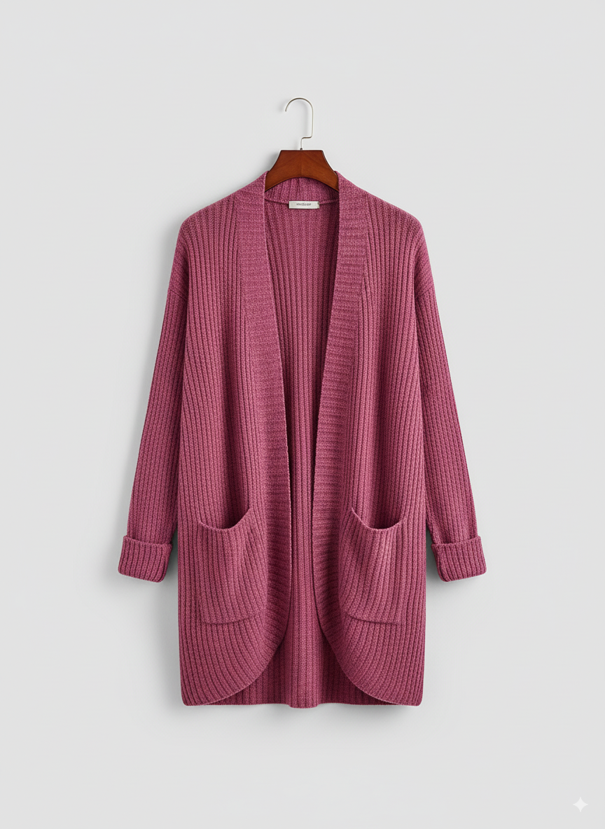 Elegante Herbst-Strickweste mit feiner Struktur – Produktansicht 3