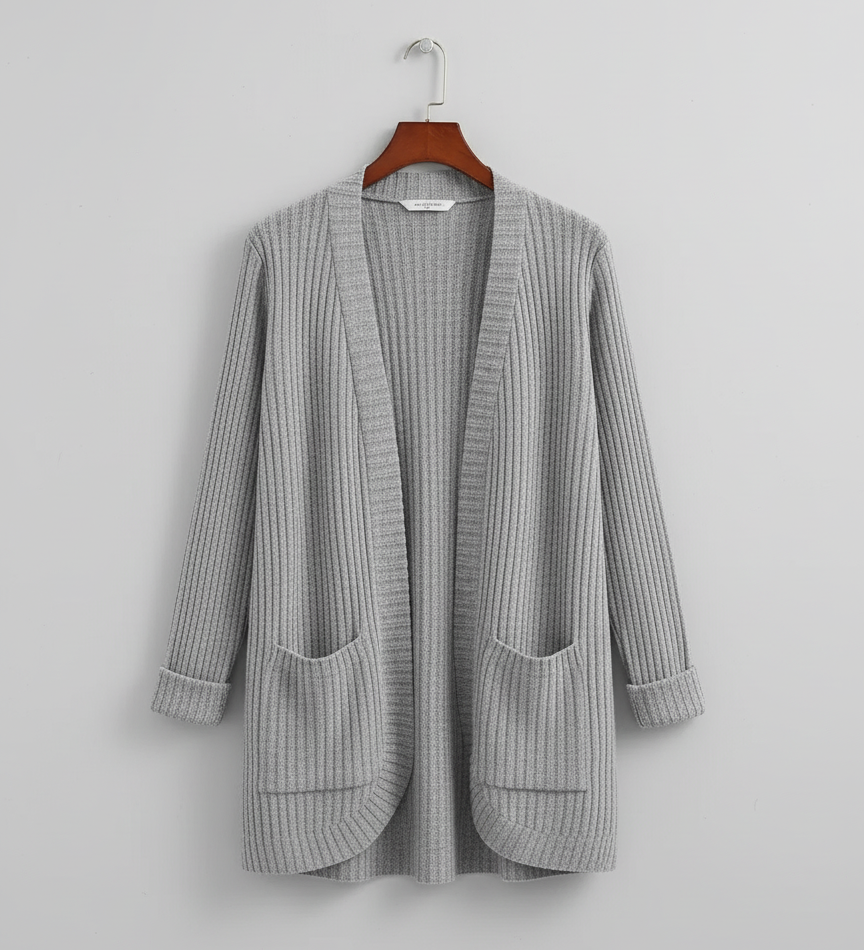 Elegante Herbst-Strickweste mit feiner Struktur – Produktansicht 1