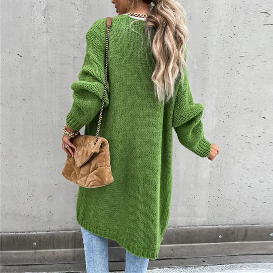 Langer Oversize-Cardigan aus lockerem Strick – Produktansicht 10