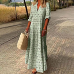 Bequemes Boho-Kleid mit V-Ausschnitt – Produktansicht 2