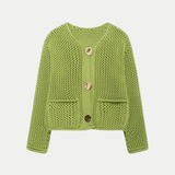 Eleganter geknöpfter Cardigan aus weichem Strick – Produktansicht 2