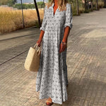 Bequemes Boho-Kleid mit V-Ausschnitt – Produktansicht 4