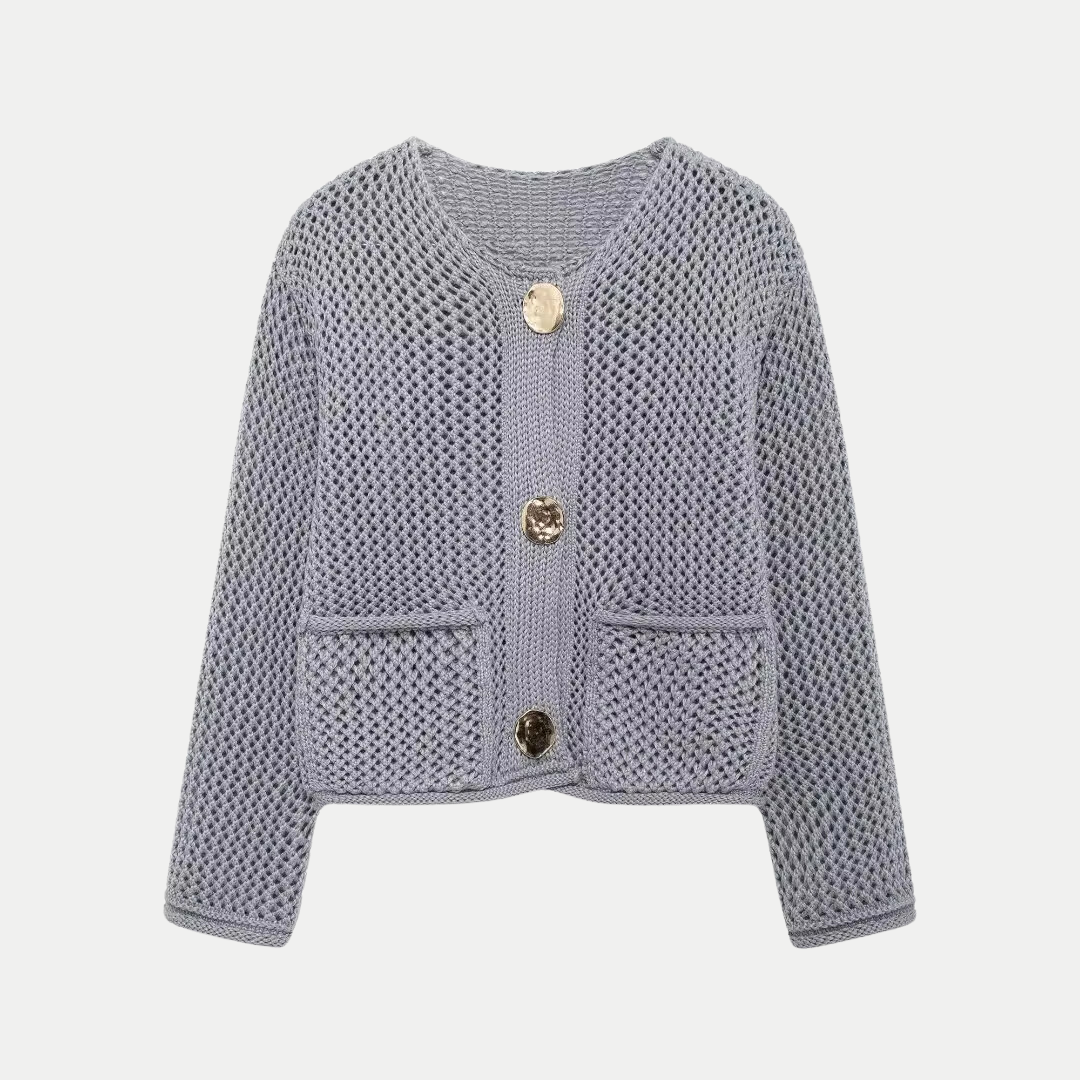 Eleganter geknöpfter Cardigan aus weichem Strick – Produktansicht 7