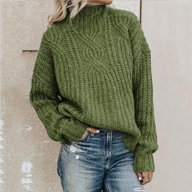 Bequemer Rollkragenpullover aus dickem Strick – Produktansicht 1