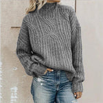 Bequemer Rollkragenpullover aus dickem Strick – Produktansicht 4
