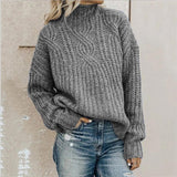 Bequemer Rollkragenpullover aus dickem Strick – Produktansicht 4