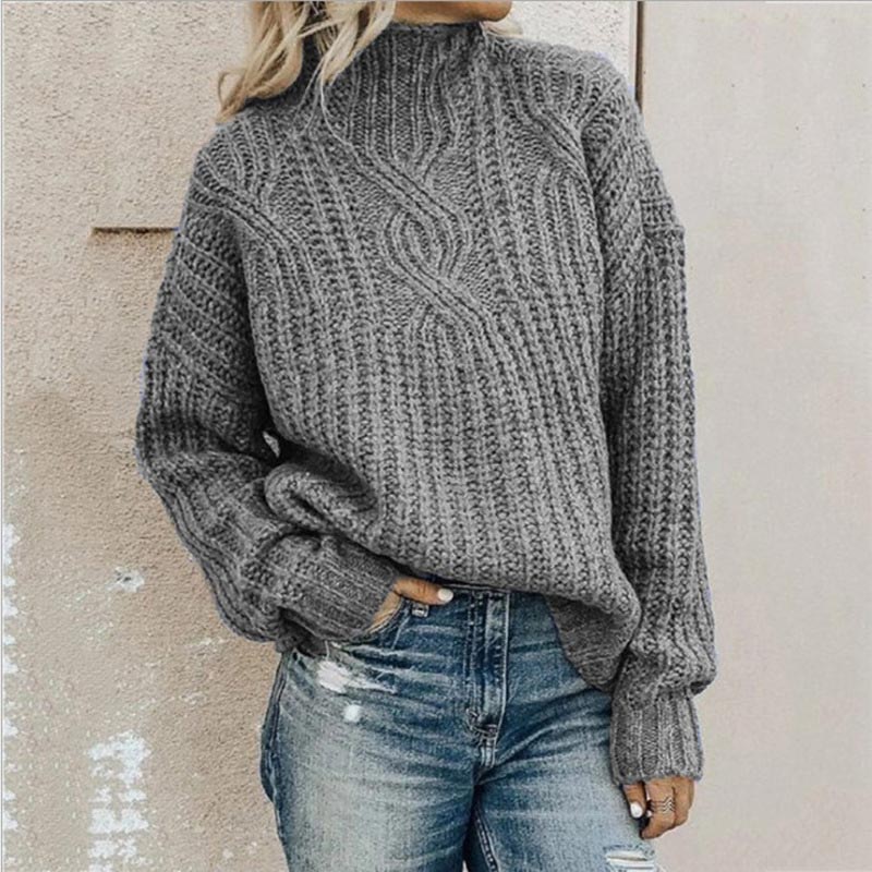 Bequemer Rollkragenpullover aus dickem Strick – Produktansicht 4