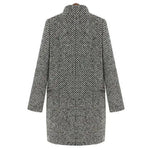 Langer Tweed-Mantel für Damen – Produktansicht 4