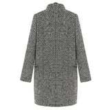 Langer Tweed-Mantel für Damen – Produktansicht 4