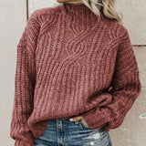 Bequemer Rollkragenpullover aus dickem Strick – Produktansicht 3