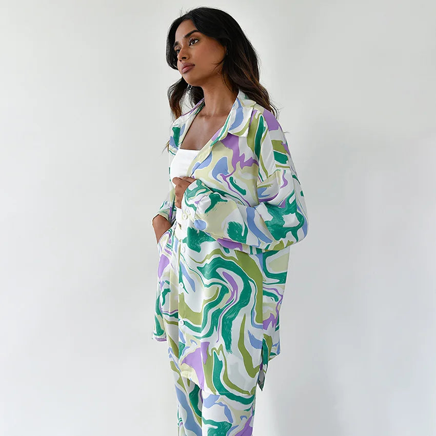 Elegantes zweiteiliges Ensemble im Oversize-Schnitt – Produktansicht 3
