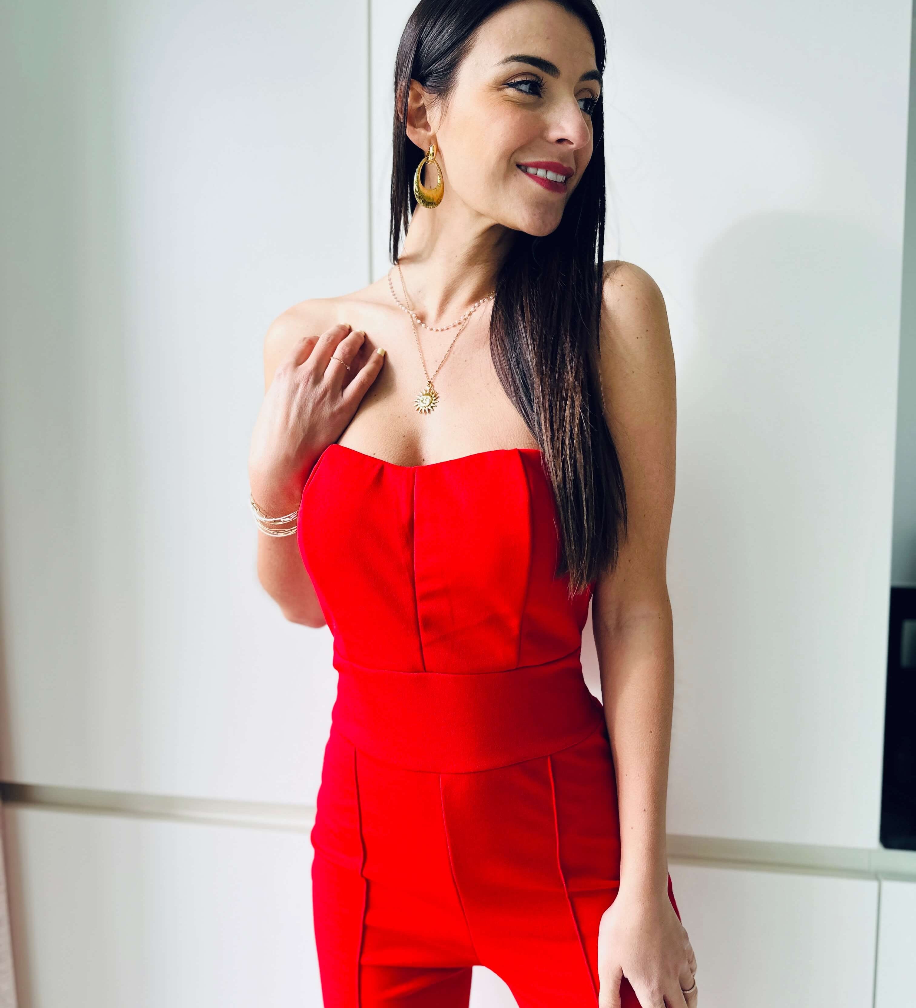 Eleganter trägerloser Jumpsuit – Produktansicht 2