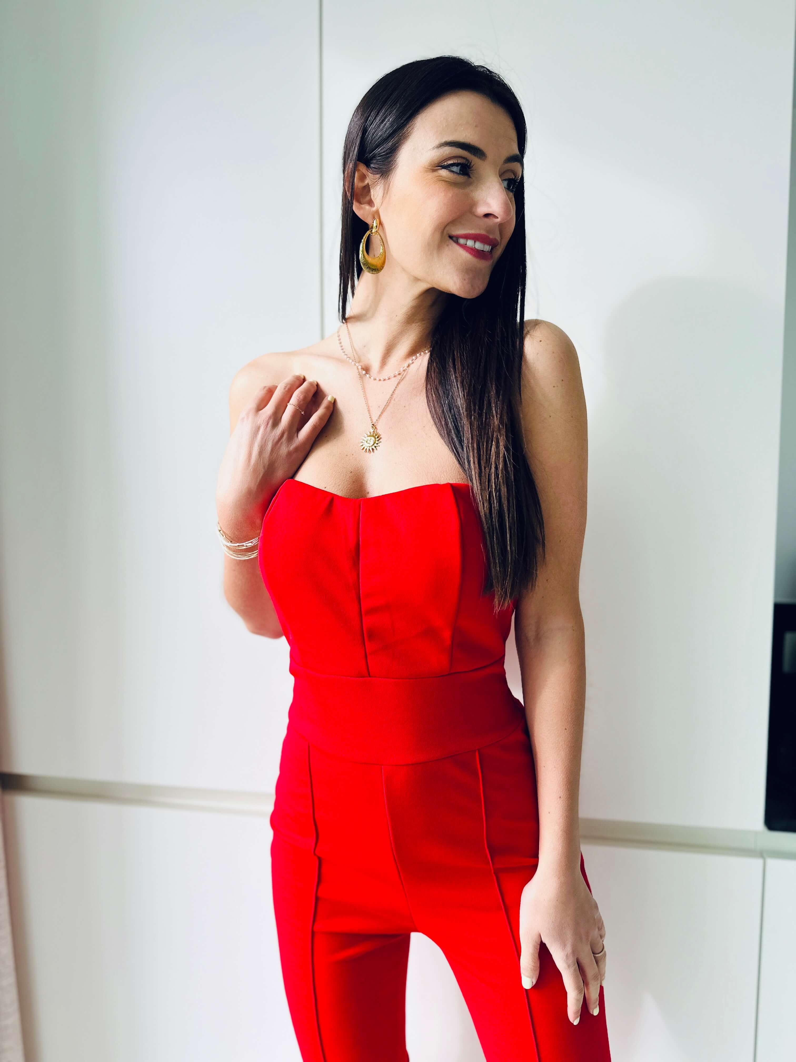 Eleganter trägerloser Jumpsuit – Produktansicht 2