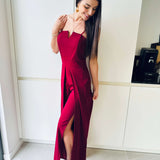 Ava | Eleganter Jumpsuit mit schmalen Trägern und weitem Bein