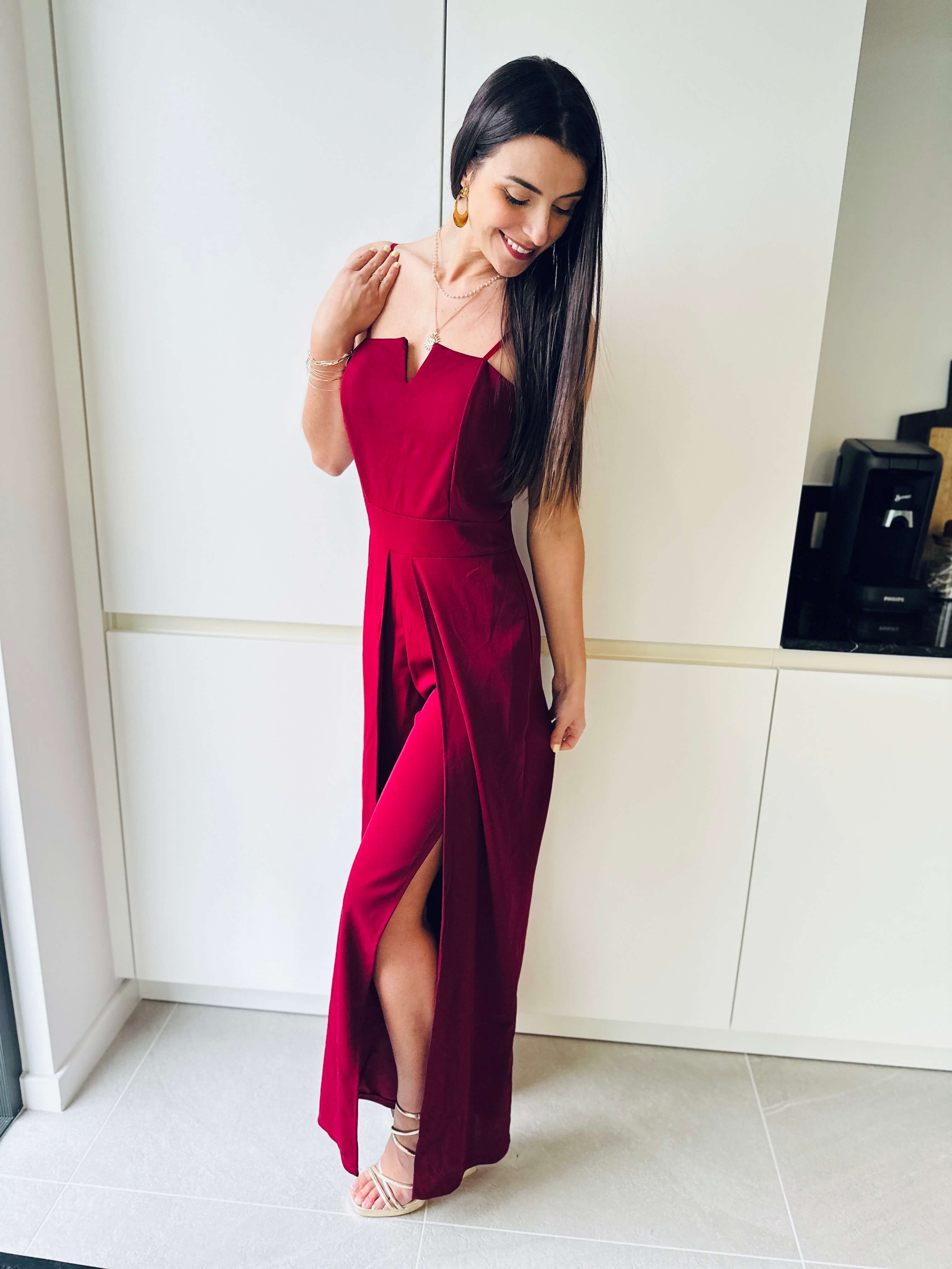 Ava | Eleganter Jumpsuit mit schmalen Trägern und weitem Bein