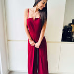 Ava | Eleganter Jumpsuit mit schmalen Trägern und weitem Bein