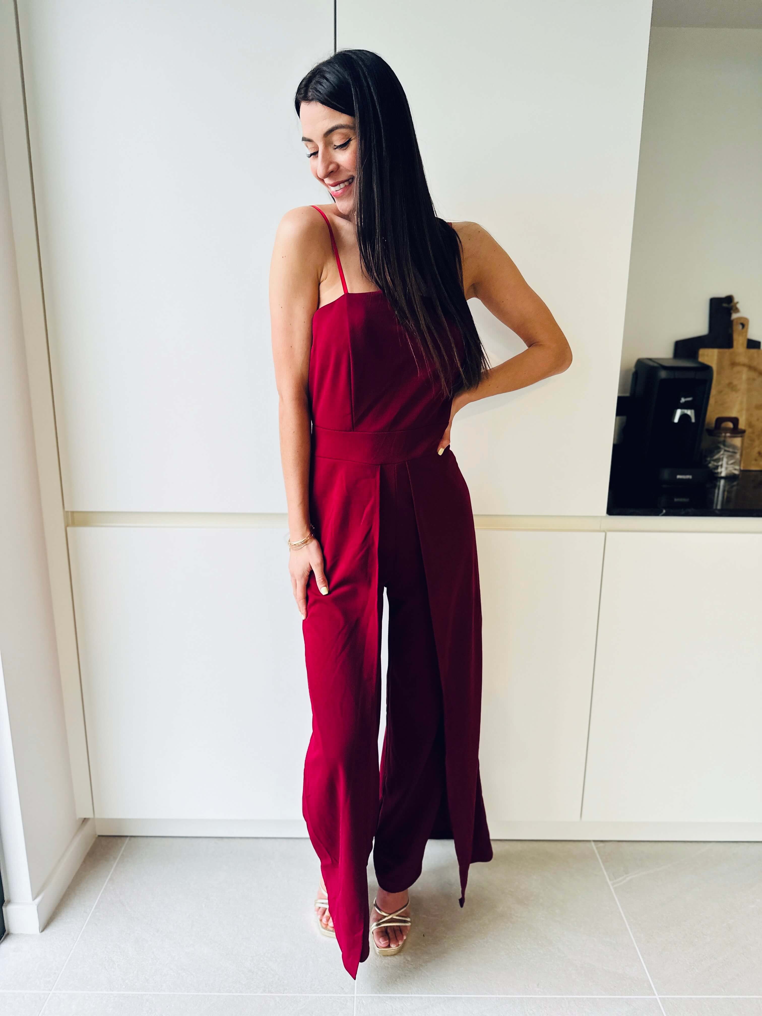 Ava | Eleganter Jumpsuit mit schmalen Trägern und weitem Bein